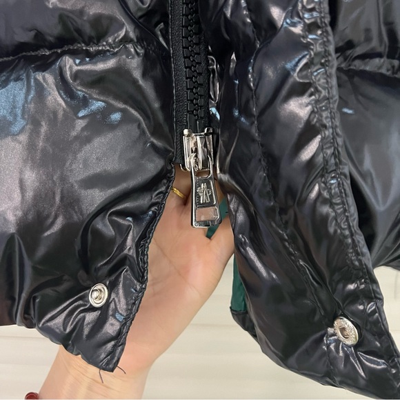 Moncler Black Shiny Down Long Jacket - Picture 8 of 16